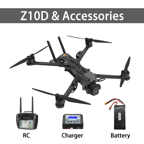 Z10D Foldable Tactical Drone — AI-Guided, 4kg Payload, Long-Range, High-Speed, Anti-Jamming, Reconnaissance-Strike Integration